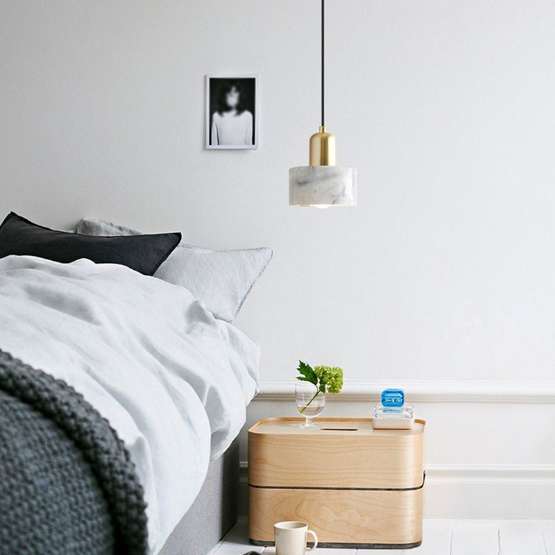 Marbre minimaliste pendentif léger d'éclairage suspendu pour la chambre à coucher pour la chambre