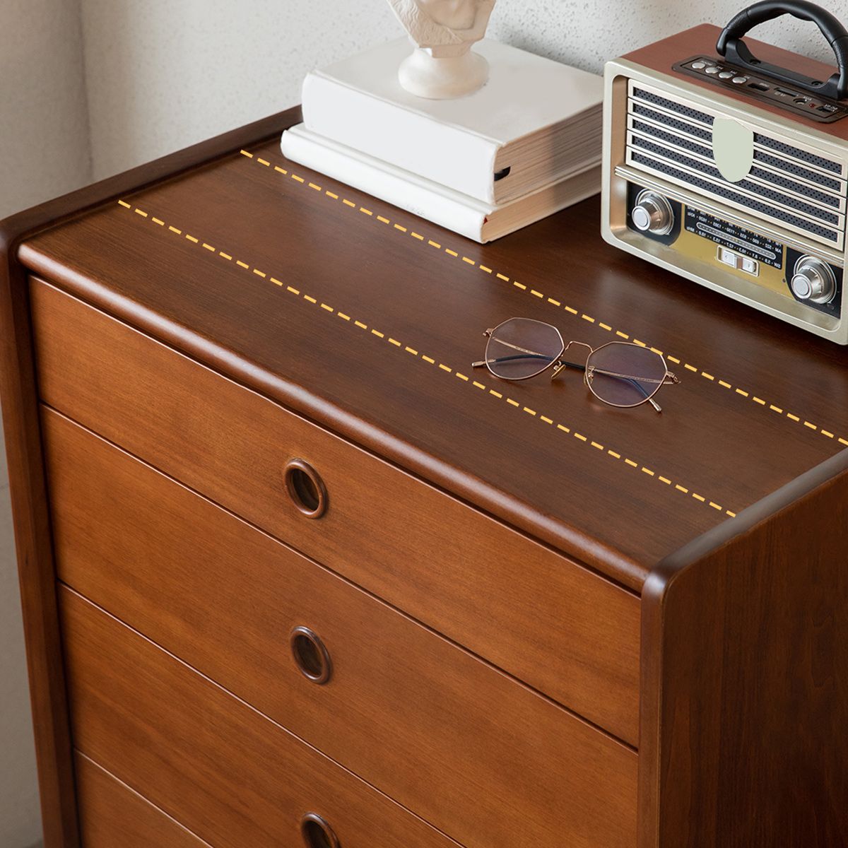 Modern & Contemporary Chest Square Accent Chest in Antique Finish