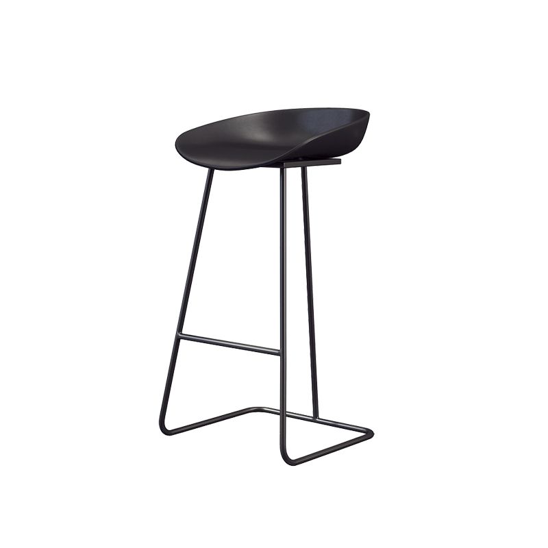Glam Style Plastic Counter Stool Counter Height Bucket Bar Stool