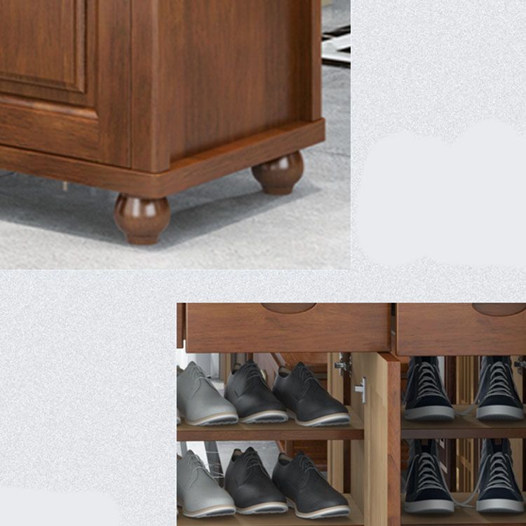 Rectangle Solid Wood 76.77" Tall Accent Cabinet with Drawers and Doors