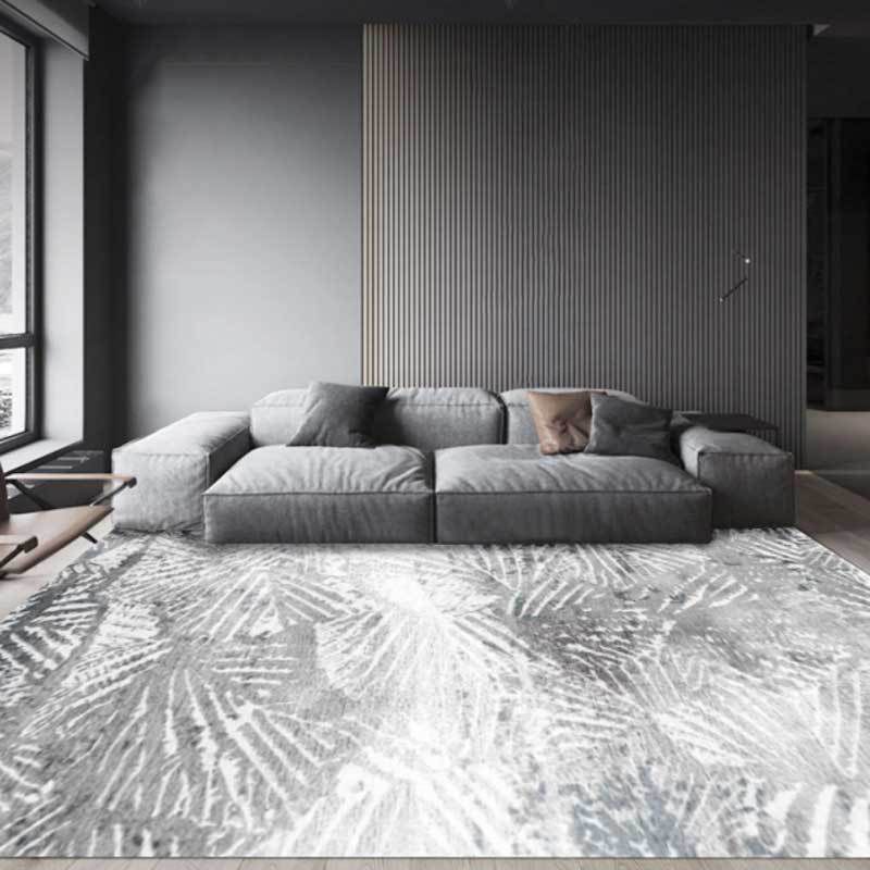 Black Modern Rug Polyester Graphic Indoor Rug Washable Area Rug for Home Decoration