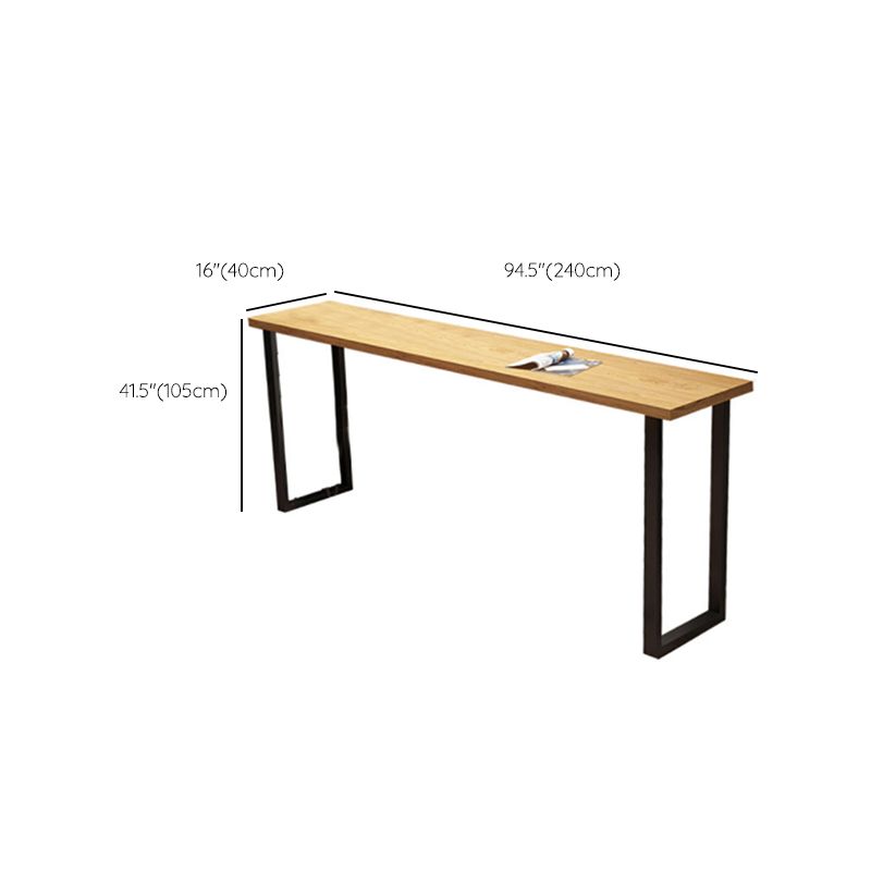 Modern 1/4/5 Pieces Bar Table Set Rectangle Wood Counter Table with High Stools for Cafe