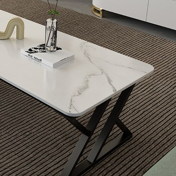 Modern Trestle Coffee Table SlateRectangle Coffee or End Table