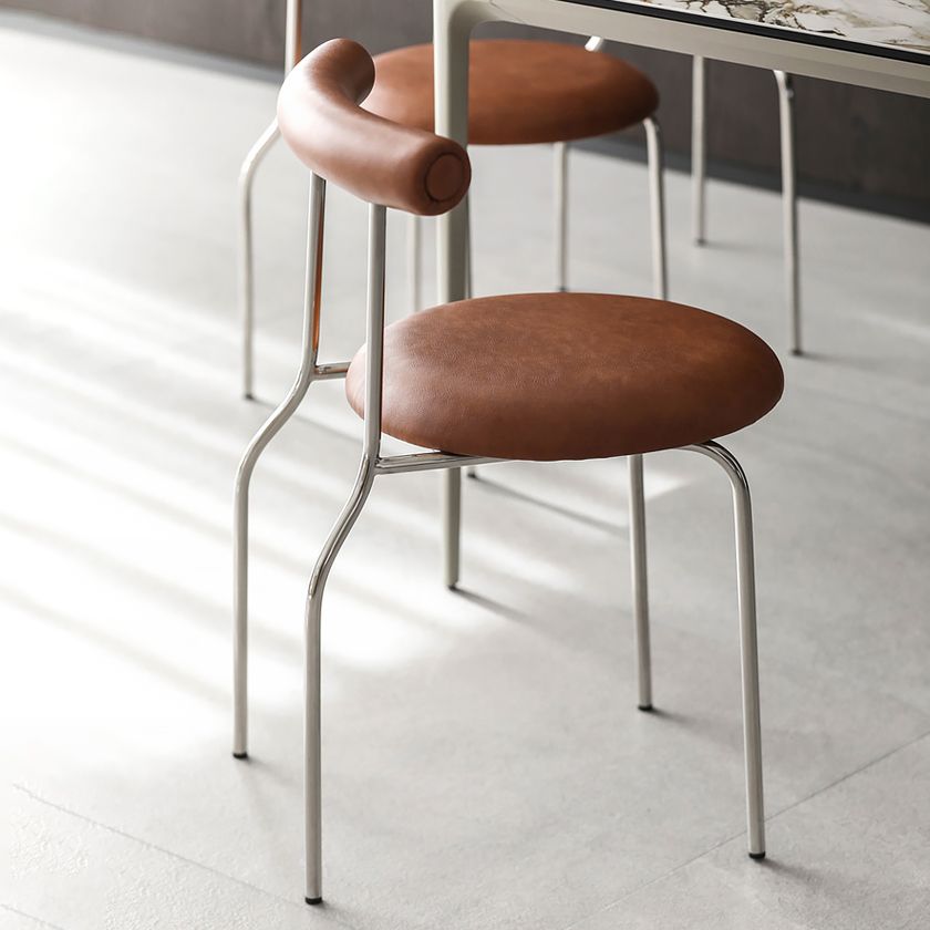 Modern Armless Dining Chairs Stackable Low Back Dining Chair