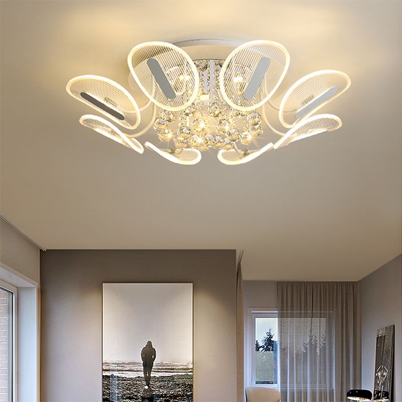Radial Flush Mount Ceiling Light Contemporary Metal Ceiling Light Fixtures for Bedroom