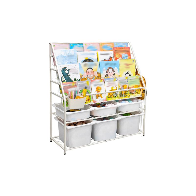 Contemporary Metal Standard Bookcase Closed Back Kids Standard Bookcase