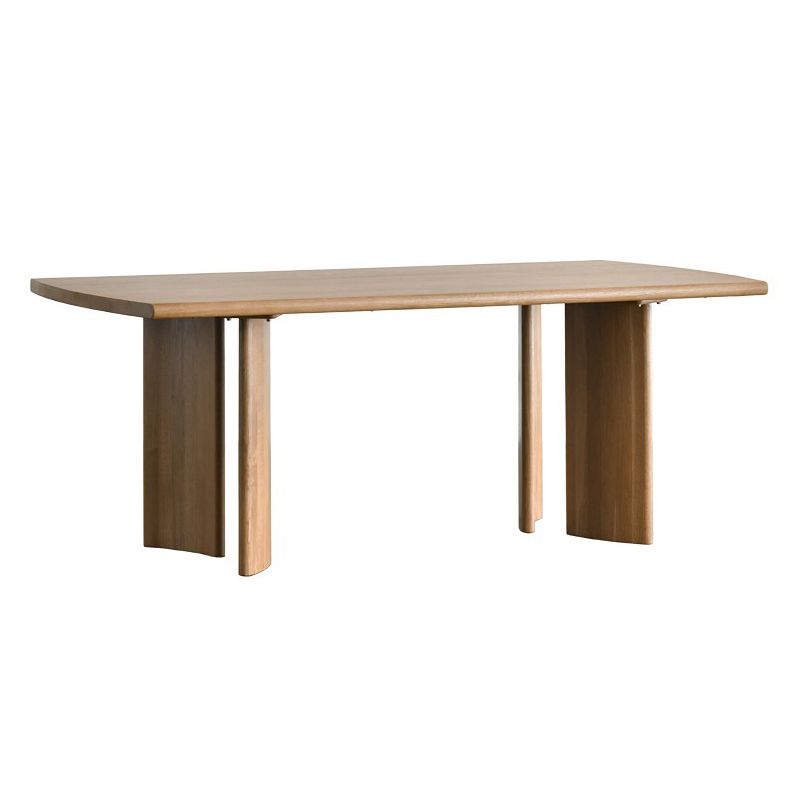 Solid Wood Contemporary Rectangular Table Wood Top Table for Home