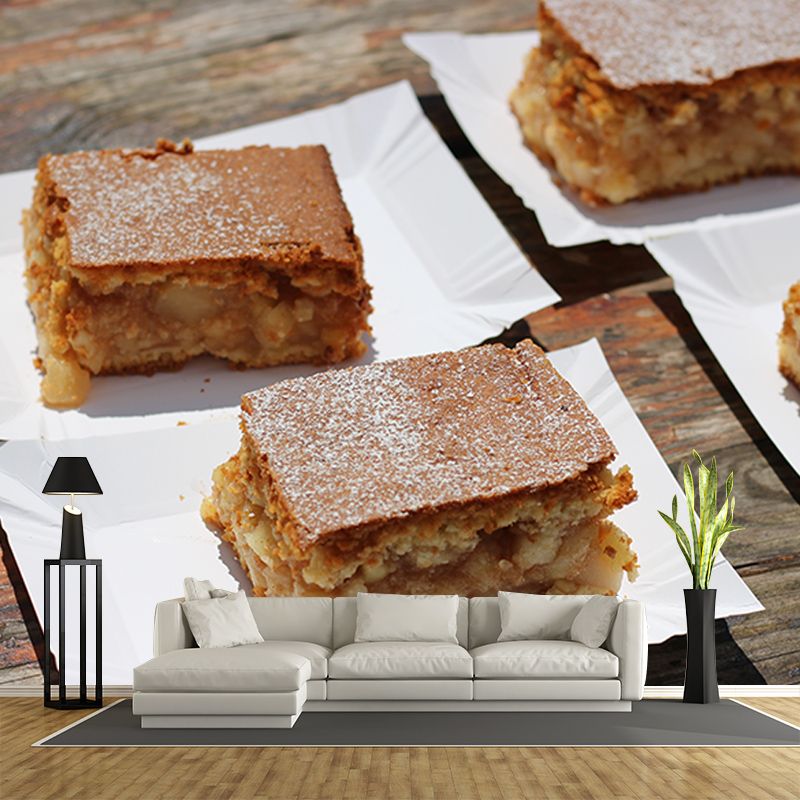 Yummy Cake Muurschildering Behang Zachte kleur Eigentijdse wandbekleding voor Cake Shop