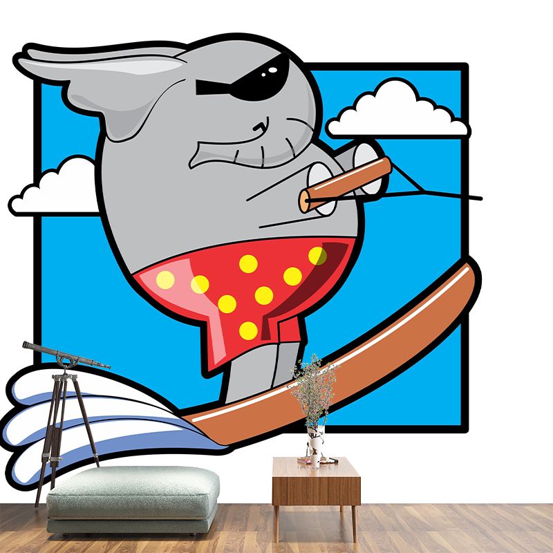 Cartoon Illustration Mural Decorative Eco-friendly for Home Decor