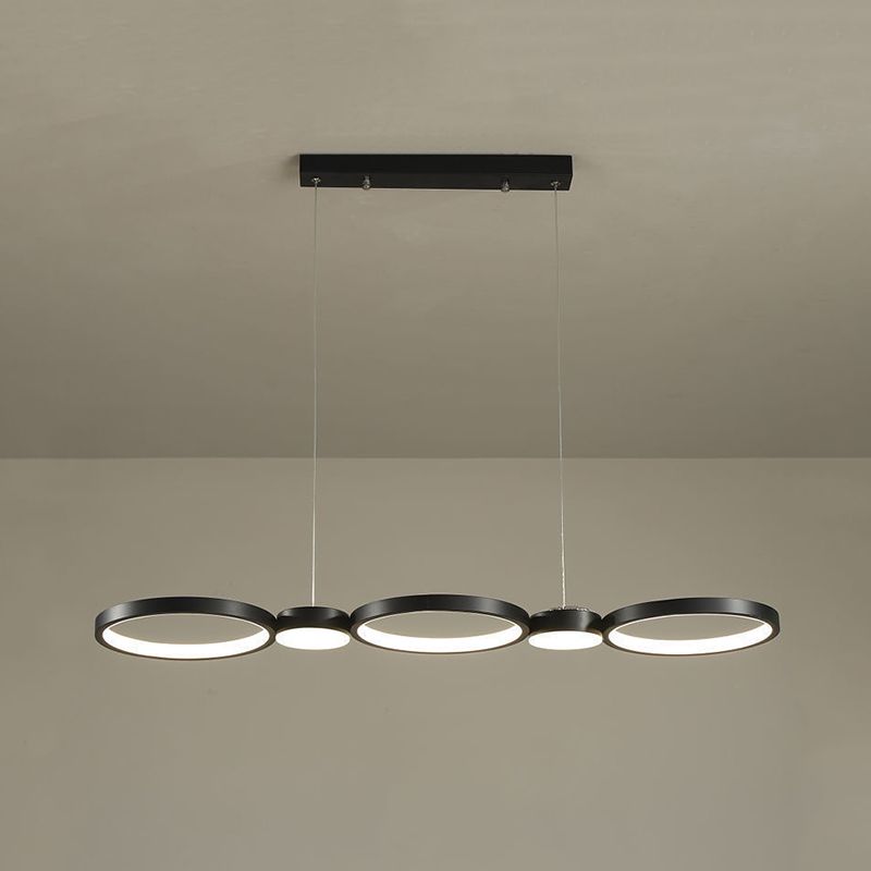 Multiple-Light Geometric Island Pendant Modern Metal Island Pendant Lights
