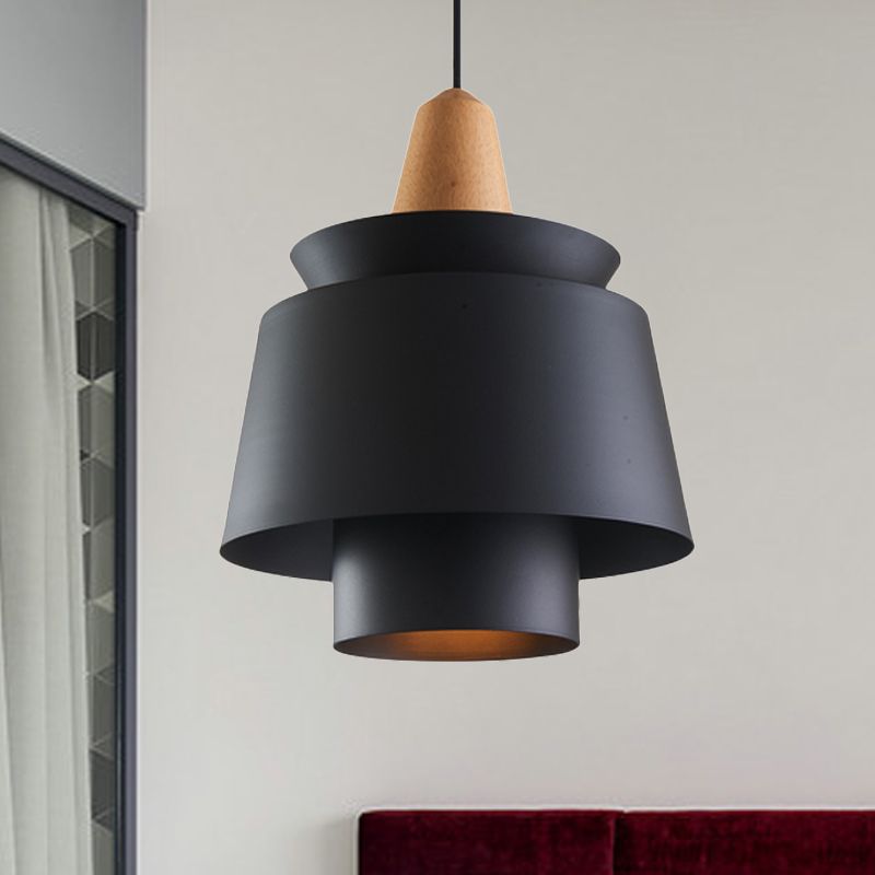 1 cabezal de comedor de comedor Luz con tono de metal cónico