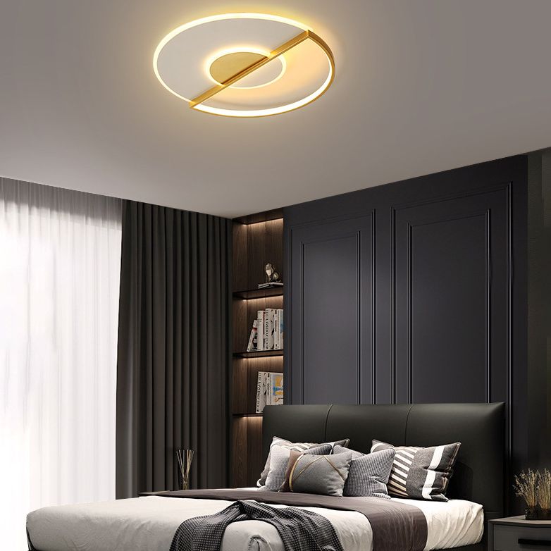 Minimalisme LED LED Ceiling Light Post-moderne Acrylique Shade Flush-mount Lamp for Study Room Dining Room