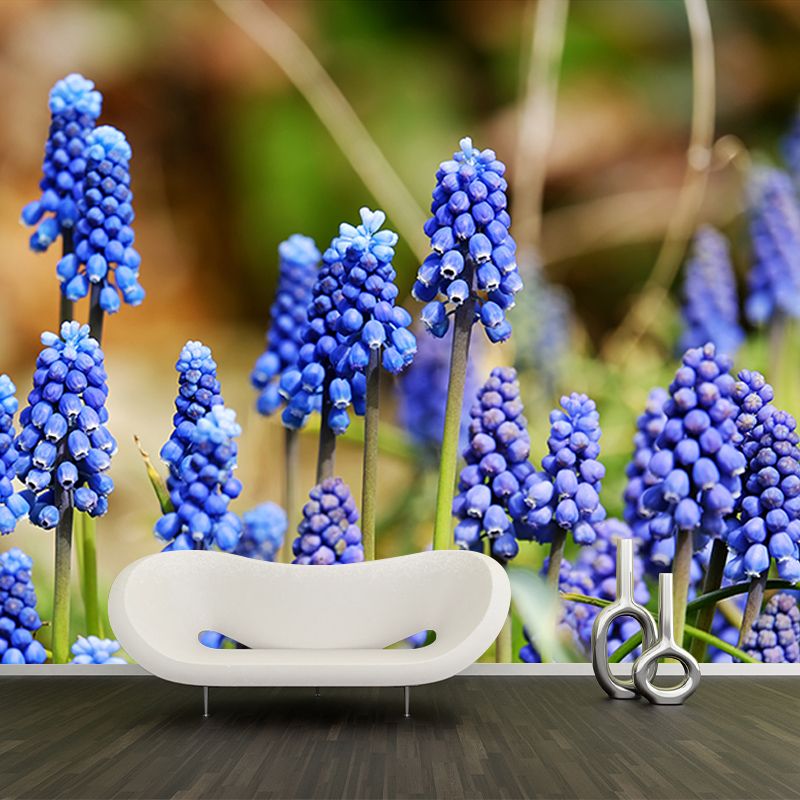 Hyacinth Mural Wallpaper Moisture Resistant Home Decor for Sitting Room