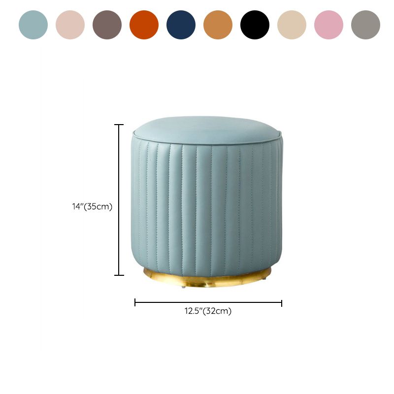 Modern Round Pouf Stain Resistant Velvet Pouf for Living Room
