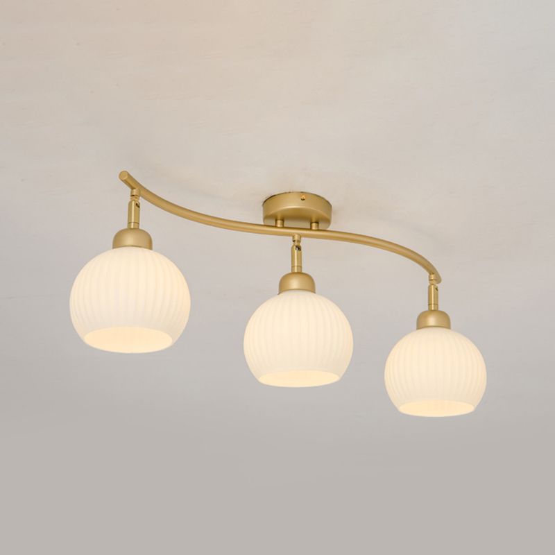 Modern Simple Iron Ceiling Light Ball Shape Ceiling Lamp for Bedroom