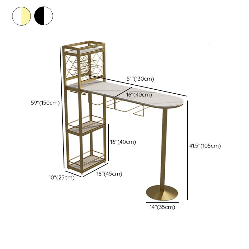 Glam Style Stone Pub Dining Set 1/2/3 Pcs Specialty Pub Set for Indoor