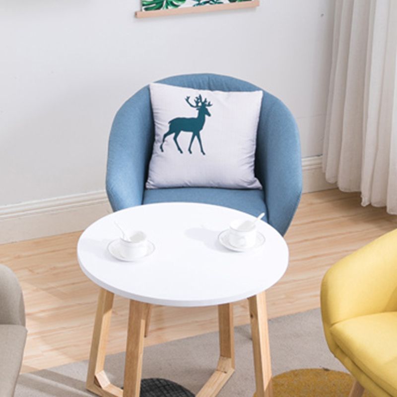 Contemporary Sloped Arms Accent Armchair Basic Four Leg Arm Chair