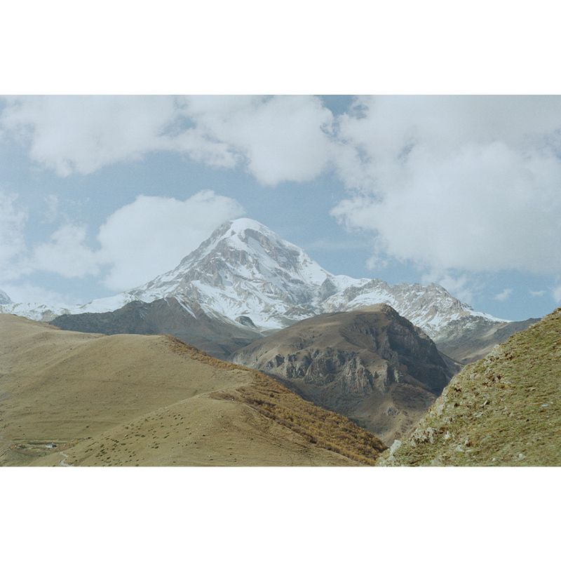 Photo Mountain Landscape Wall Mural Decal for Sitting Room, Made to Measure