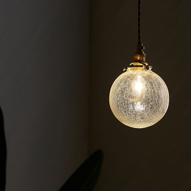 1 lumière suspendue à la lampe en verre pendentif métal industriel en métal suspendu pour le salon
