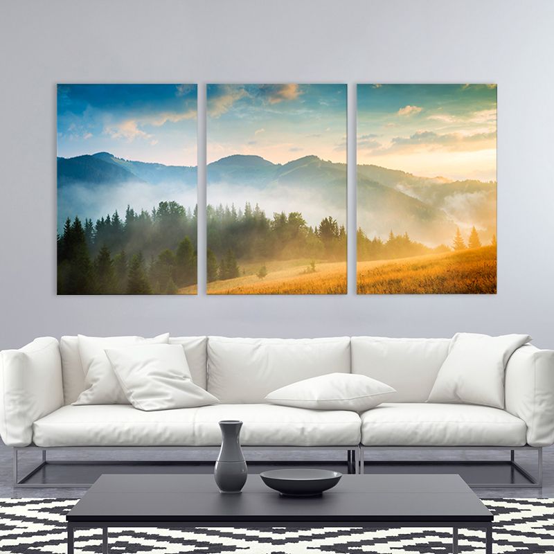 Forest Landscape Painting Soft Color Canvas Art Print Textured, Multiple Sizes Available