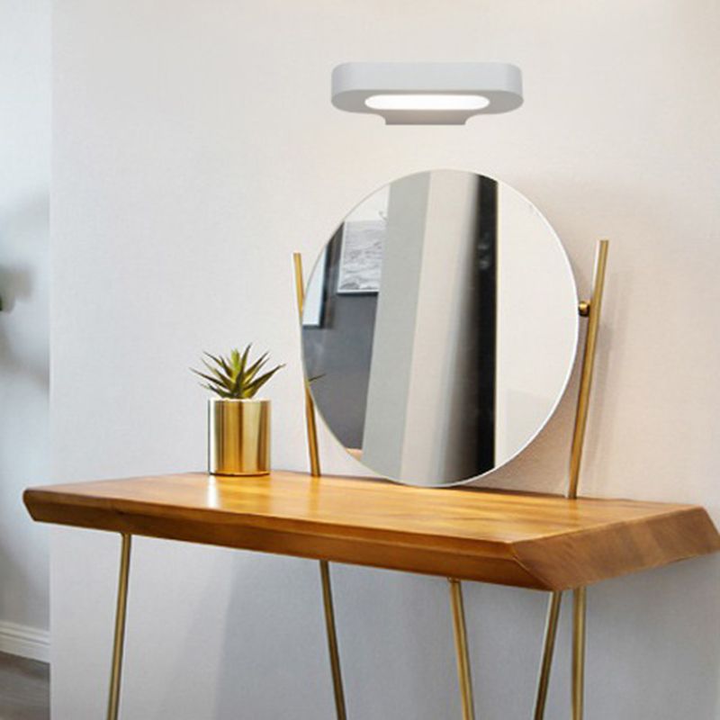 Modern Simple Aluminum Vanity Light Ellipse Shape Vanity Lamp for Shower Room