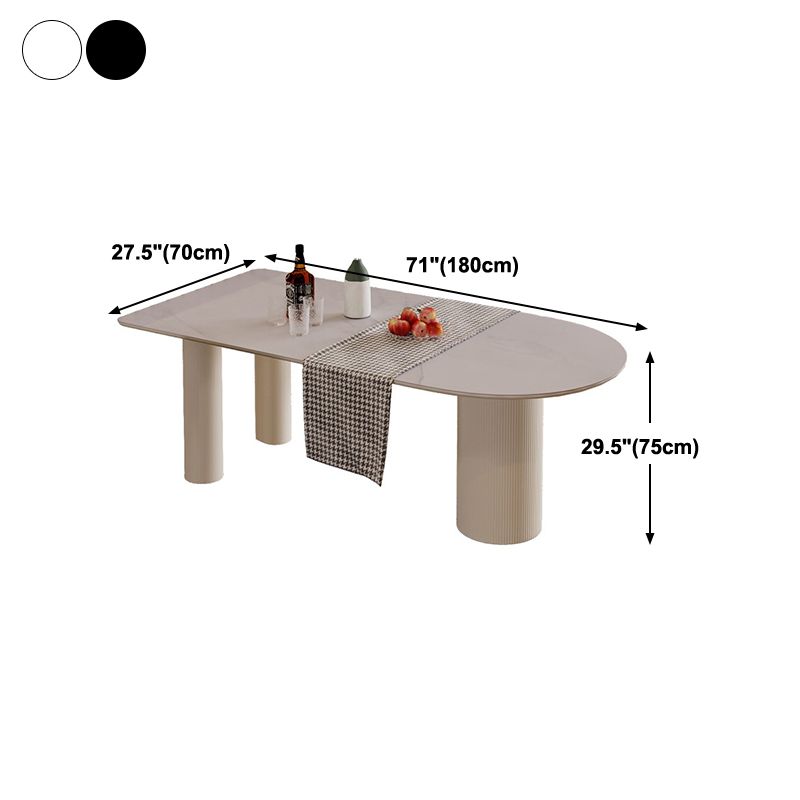 Contemporary 3-foot Dining Table Stone Dining Room Furniture for Home
