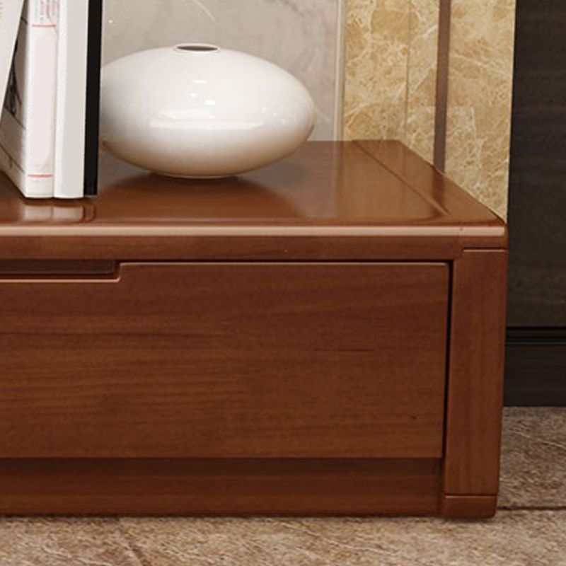 Modern Wood TV Console Open Storage TV Media Stand with Drawers for Living Room