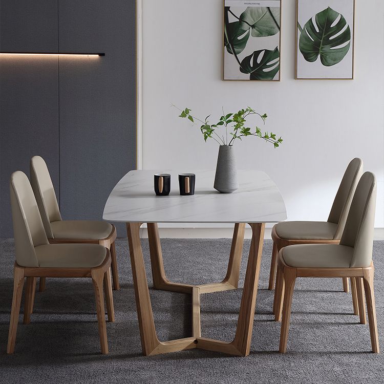 Rechthoek TRESTLE BASE Home Furniture Stone Dining Room Collection voor eetkamer
