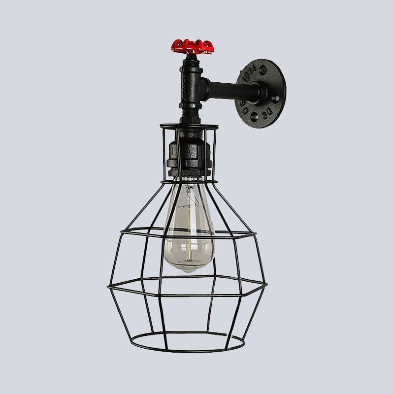 Globe Caged Corridor Wall Light Schaft