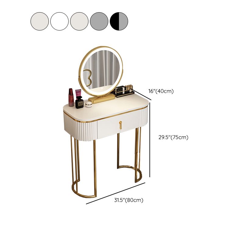 Glam 29.52" Height Makeup Vanity Set with Drawer and Mirror Vanity