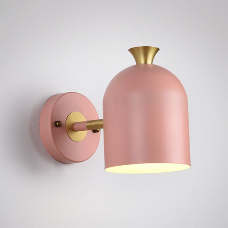 Luci da parete moderna a parete a cupola allungata 1 metallo 1 luci da parete leggera