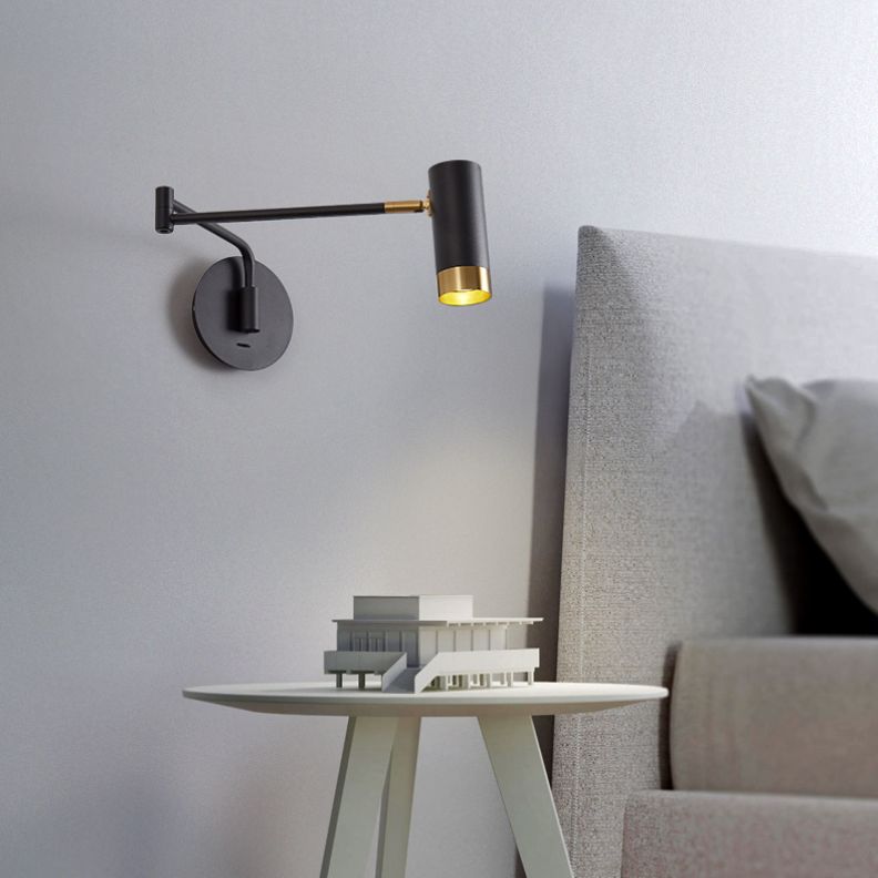 Swing braccio muro di appunti di appuntamento leggero a 1 luce moderna metallica funce da parete in stile moderno per lo studio