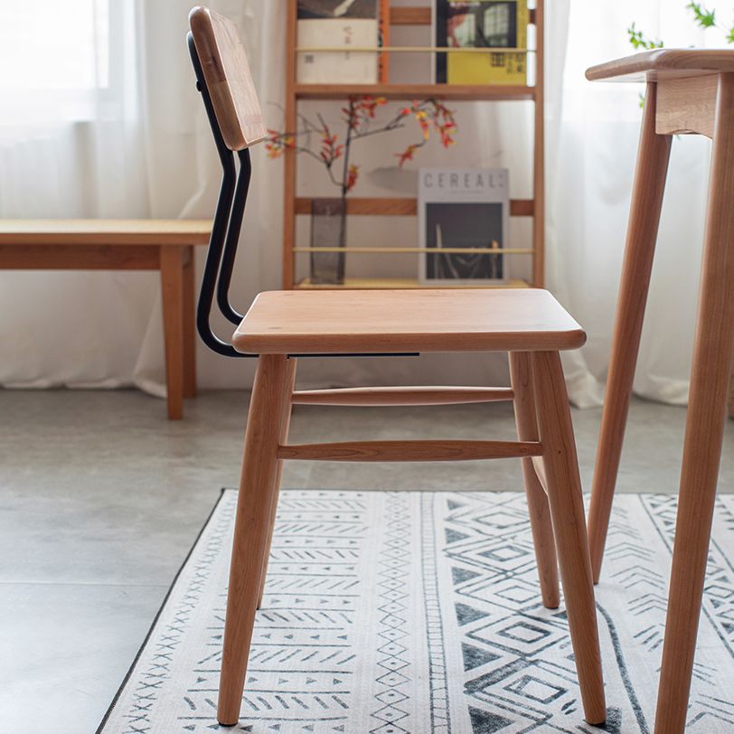 Modern 1/4/5/6 Pieces Dining Set Rectangle Cherry Wood Dining Table for Dining Room