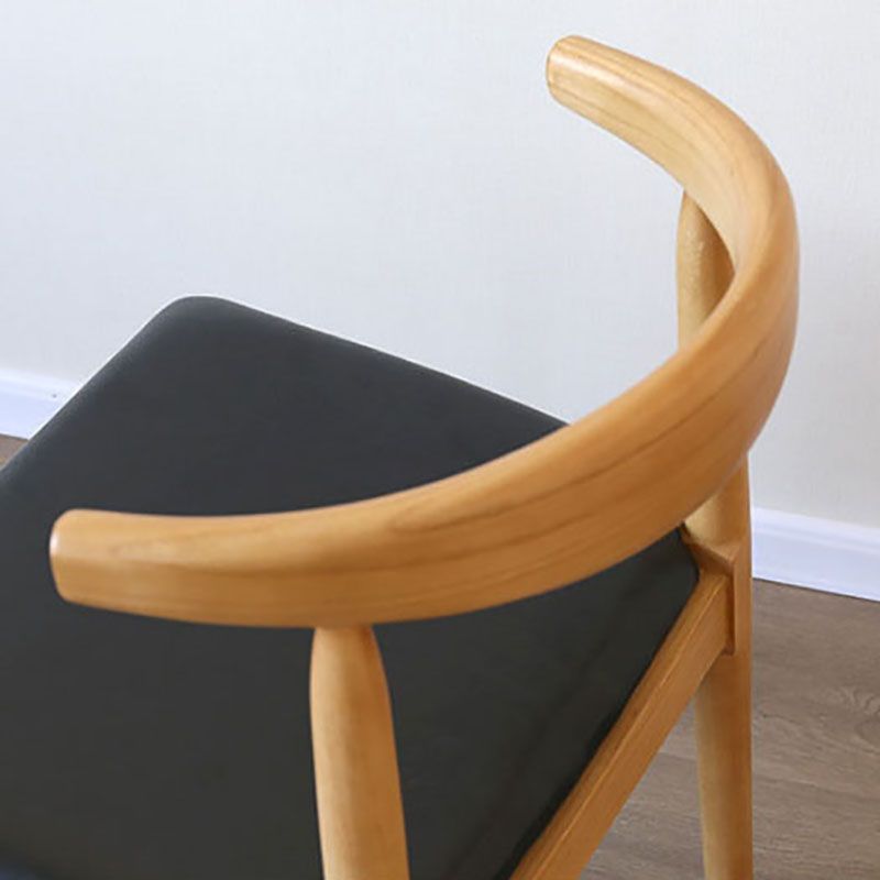 PU Leather Dining Chairs Industrial Design Open Back Dining Side Chair