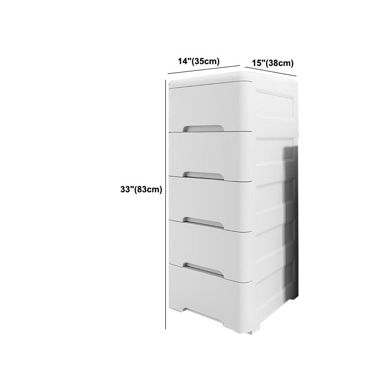 White Plastic Wardrobe Armoire Contemporary Storage Cabinet with Drawer