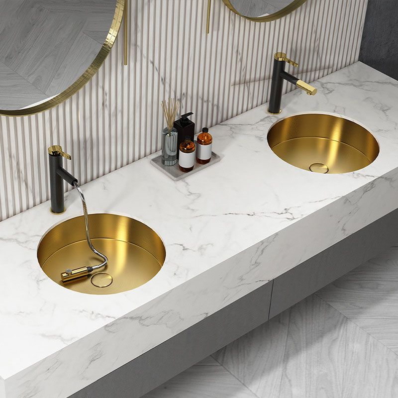 Contemporary Bathroom Sink Metal Rectangular Drop-in Bathroom Sink with Pop-Up Drain