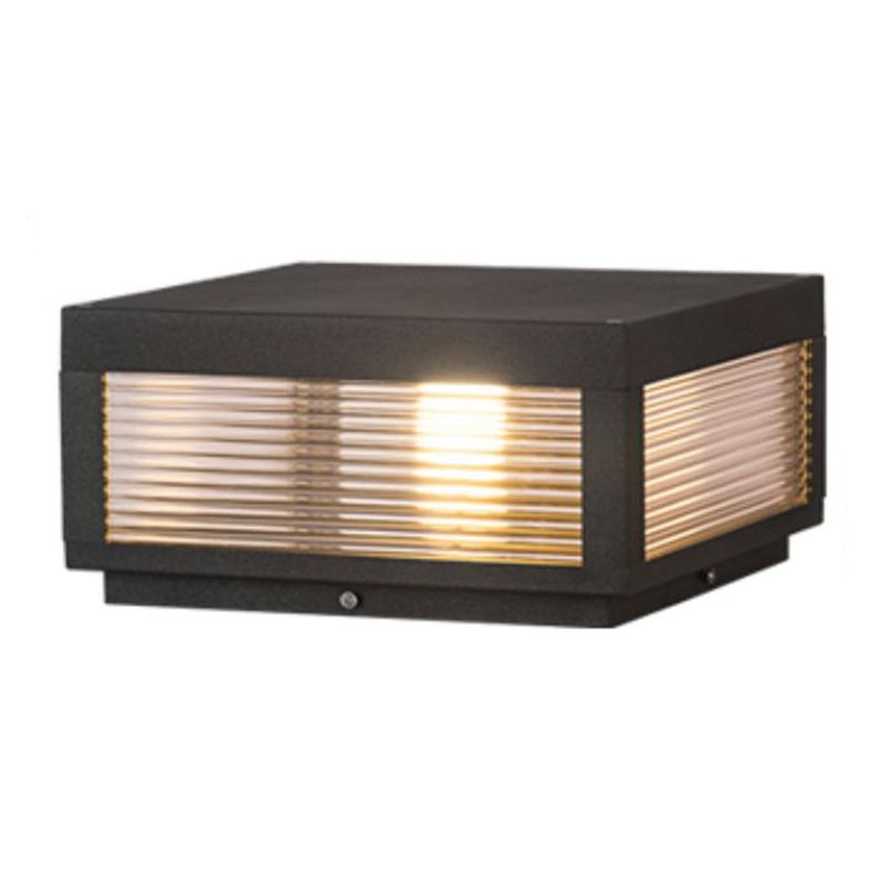 Modern Simple Metal Outdoor Light Square Shape Waterproof Pillar Lamp for Outdoor