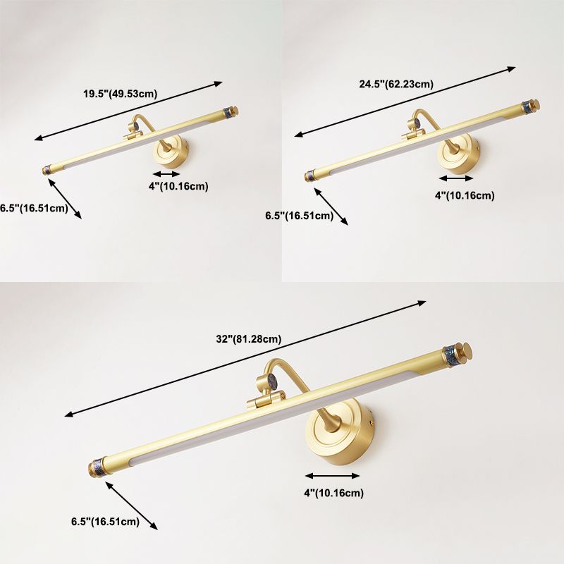 LED Vanity Light Fixtures Traditional Mirror Front Lighting with Acrylic Shade