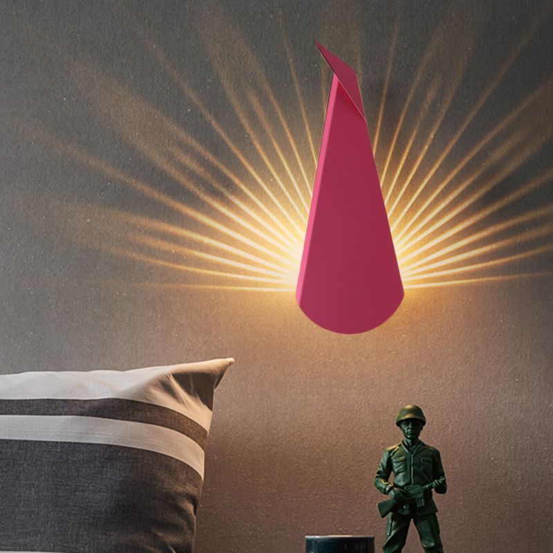 Origami Peafowl Eisen Flush Mount Nordic Neuheit Pink/Blau LED WALS LICHT SCHLAG IN WARM/Weiß