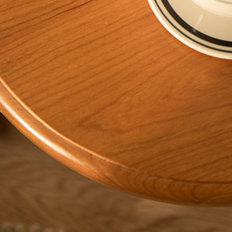 Rustic Solid Wood End Table 14.2" Tall Round 3 Legs Sofa Side Accent Table