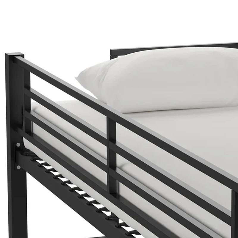 Metal Loft Bed with Built-In Ladder Scandinavian Kids Bed with Open Frame