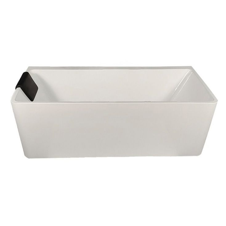Back to Wall Soaking Bathtub Antique Finish Rectangular Modern Tub (Board not Included)