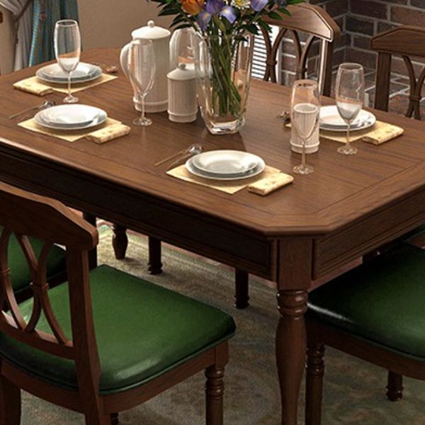 7 Piece Dining Table Sets Rectangle Solid Wood Dining Room Furniture Set