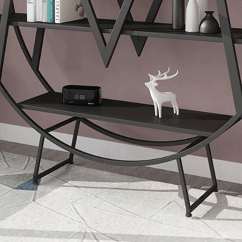 Glam 4 Shelves Bookcase Etagere Metal Open Back Bookshelf with Shelves