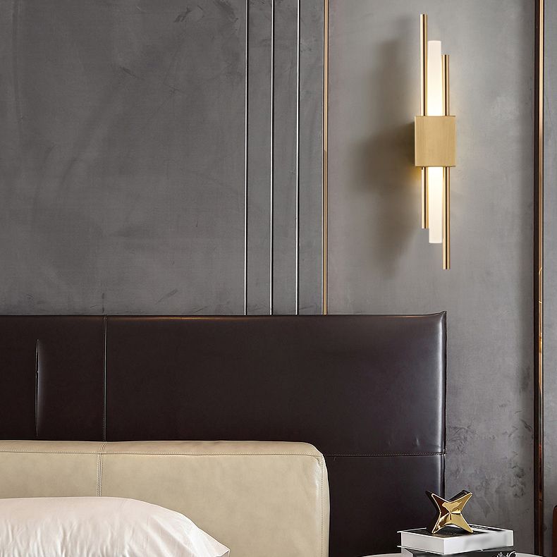 Moderne minimalistische Röhrchen Wandmontierte Lampenwandleuchten mit Acrylschatten