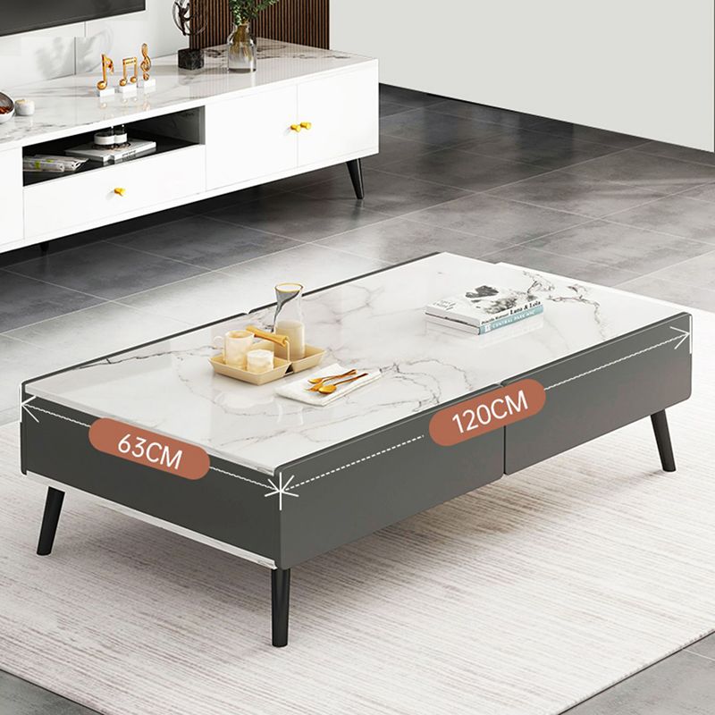 Rectangle Single Coffee Table Four Legs Coffee Table with Storage