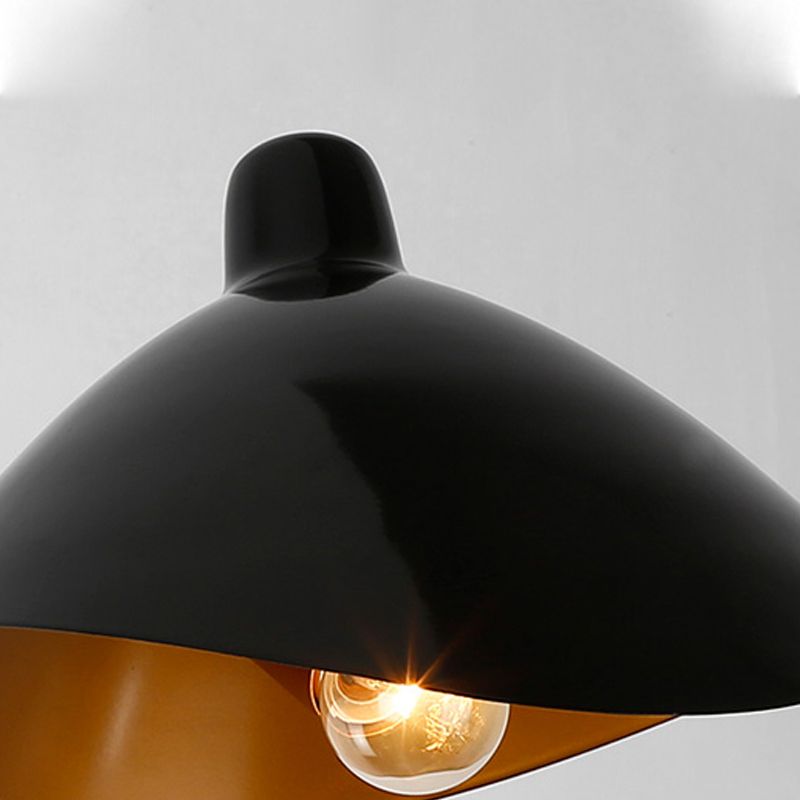 Zeitgenössische verstellbare Wandleuchten Einkopf -Schwarze Wandlampe für Schlafzimmer Wohnzimmer