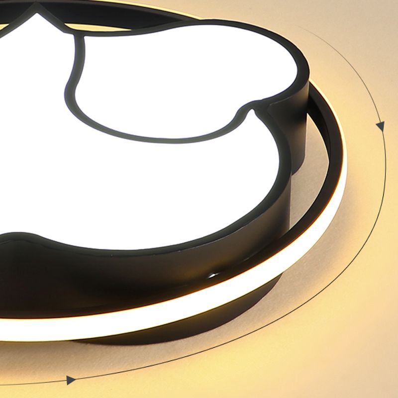 Nordic Heart Shape Ceiling Mount Light 3-Light Bedroom Ceiling Lamps with Acrylic Shade