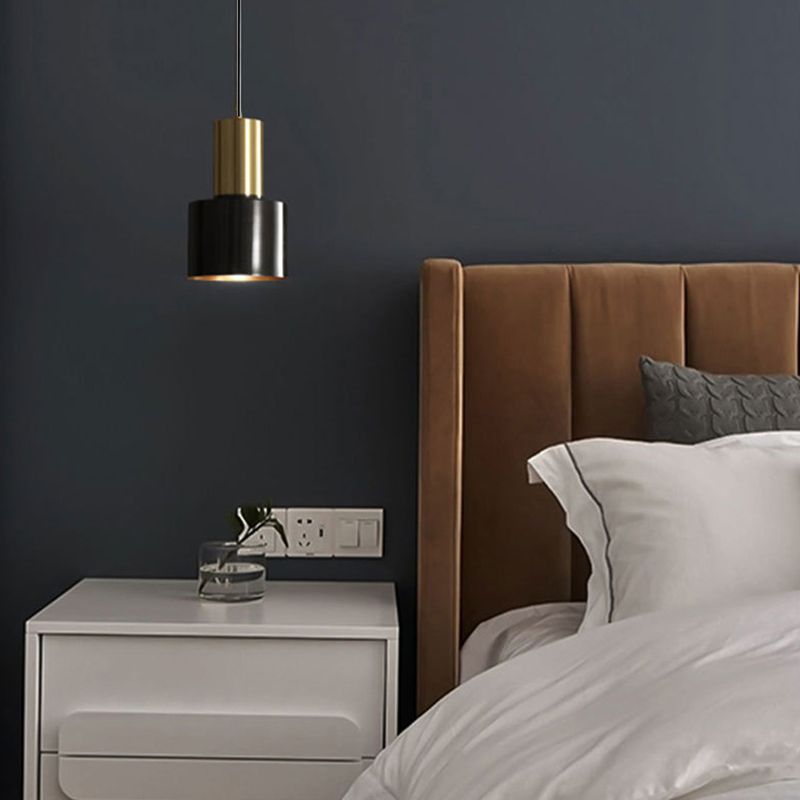 1 éclairage pendentif à cylindre léger postmoderne aluminium Plafond plafond pour restaurant