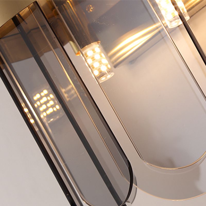 Geometric Sconce Light Fixtures Modern Style Glass 2 Lights Sconce Lights for Living Room Bedroom